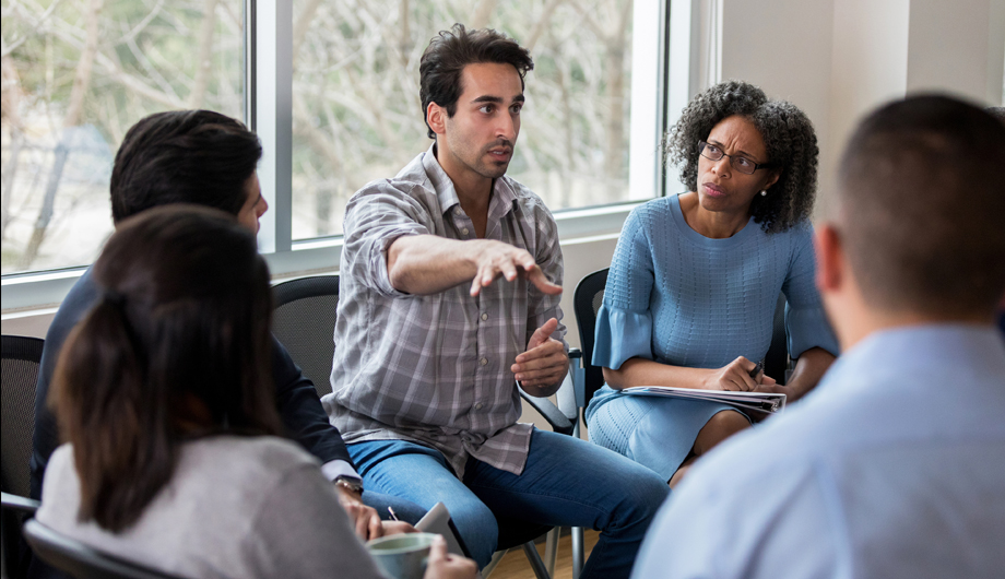 Resident group meeting to provide feedback